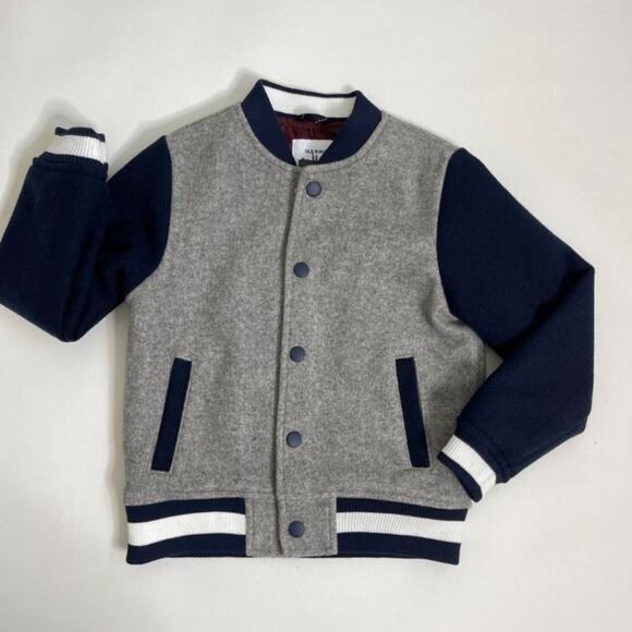 OLD NAVY Blue & Gray Snaps Closure Long Sleeve Jacket Coat SZ S - Picture 1 of 5